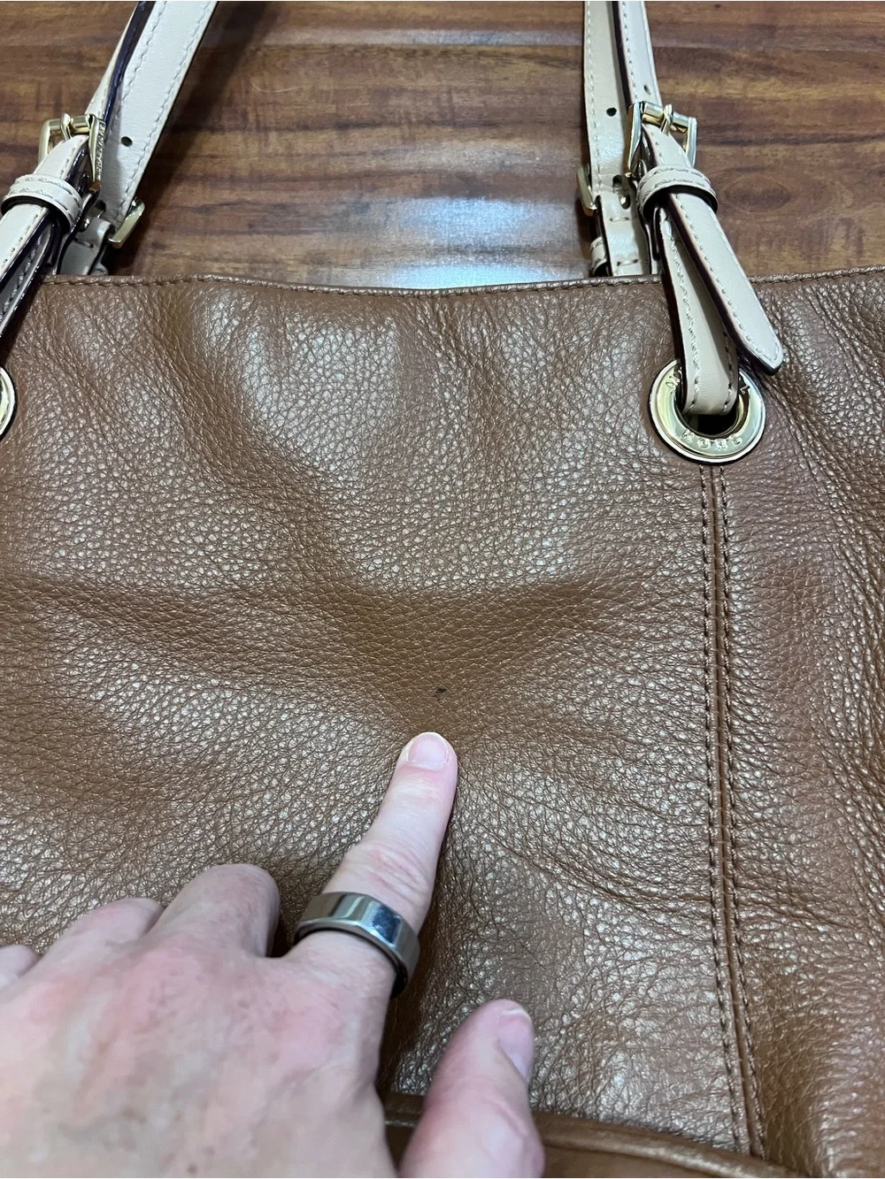 Michael Kors Bedford Acorn Pebble Leather Tote Bag